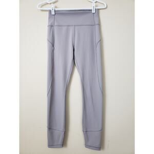 Lululemon In Movement Womens Pants Crop Leggings Everlux Size 6 Yoga